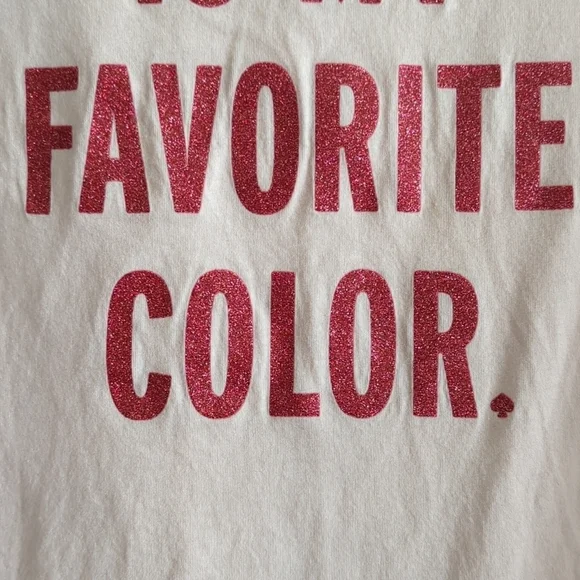 ❌SOLD❌Kate Spade GLITTER IS MY FAVORITE COLOR Tee - Picture 3 of 7